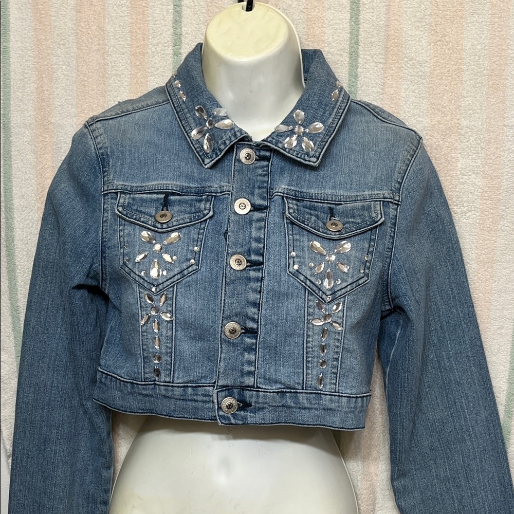 💙🩵💙🩵💙 JUDY BLUE COUTURE RHINESTONE JACKET.